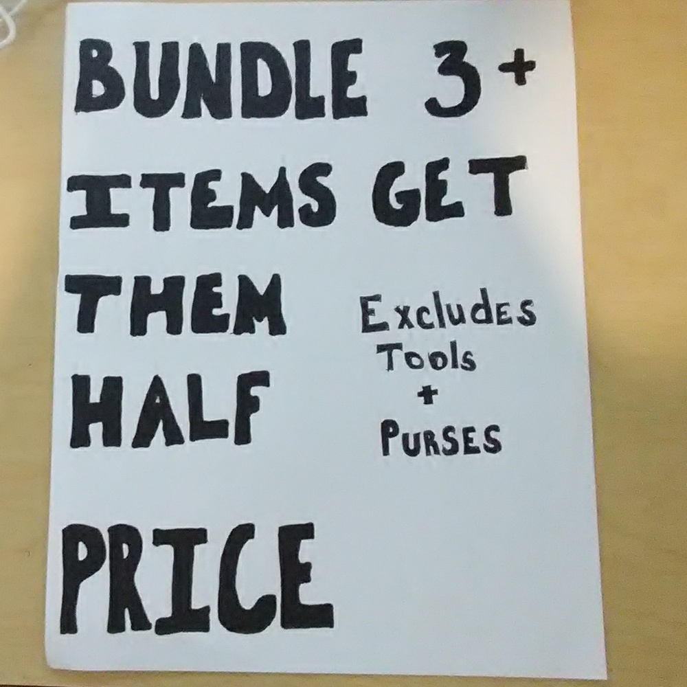 Bundle 3 Or More Items Get Them Half Price - Picture 1 of 3